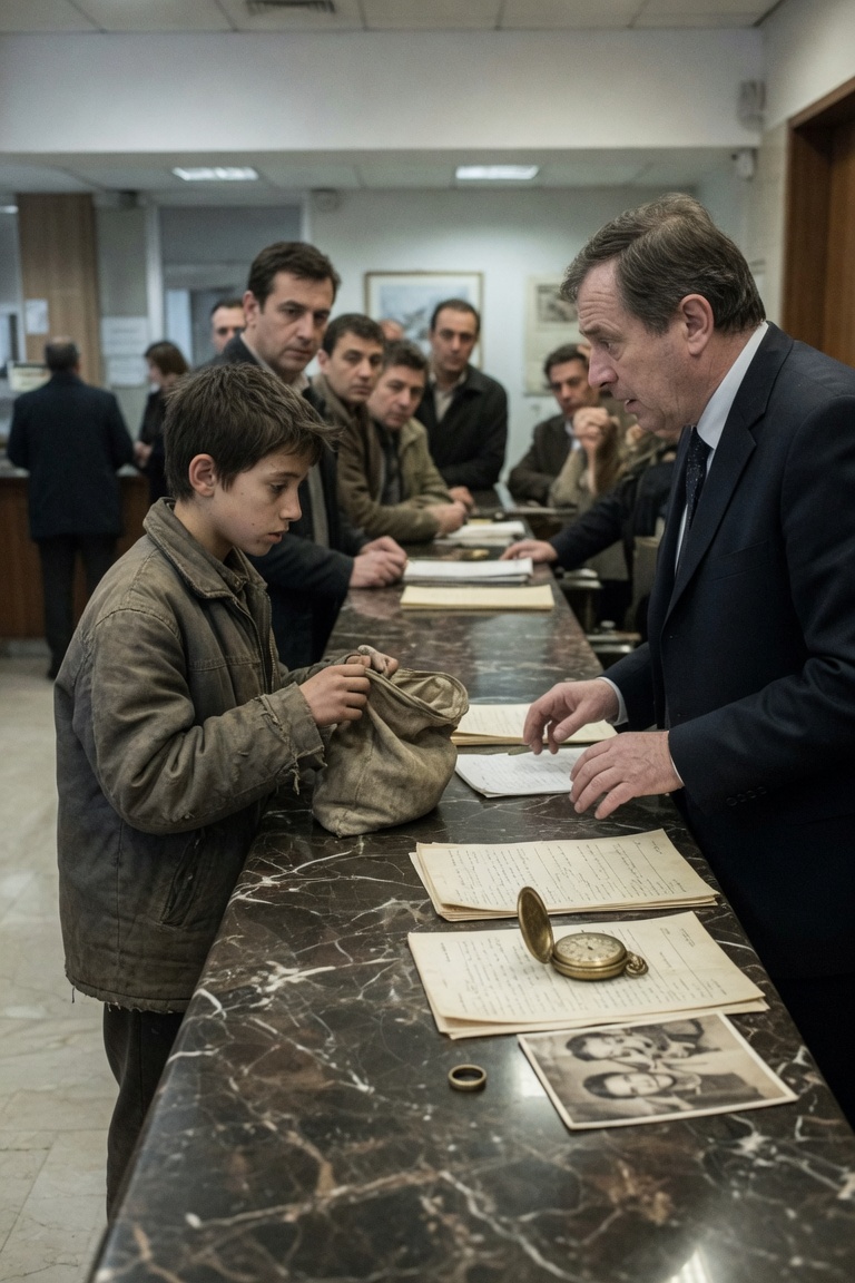 Il Bambino Con La Borsa Logora Entrò In Banca—Poi Il Direttore Impallidì Davanti A Un Orologio D’Oro