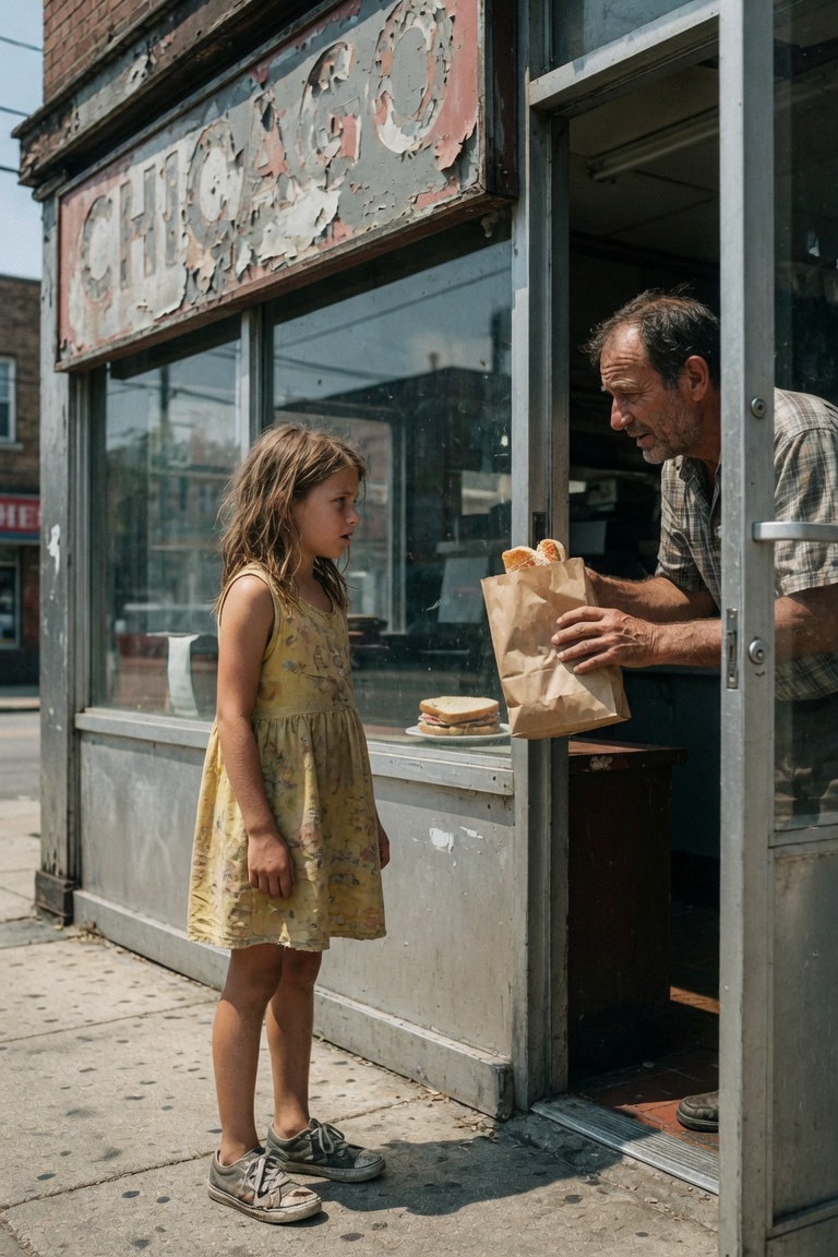 La Bambina Affamata Fissò l’Ultimo Panino del Diner… Dieci Anni Dopo Restituì a Ethan Molto Più di un Favore