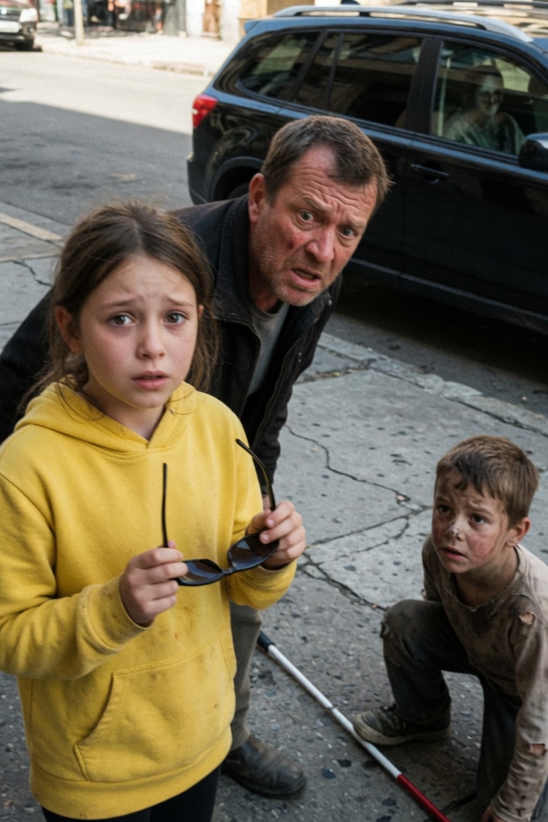 La bambina con il bastone bianco sussurrò una verità che cambiò per sempre la vita di suo padre