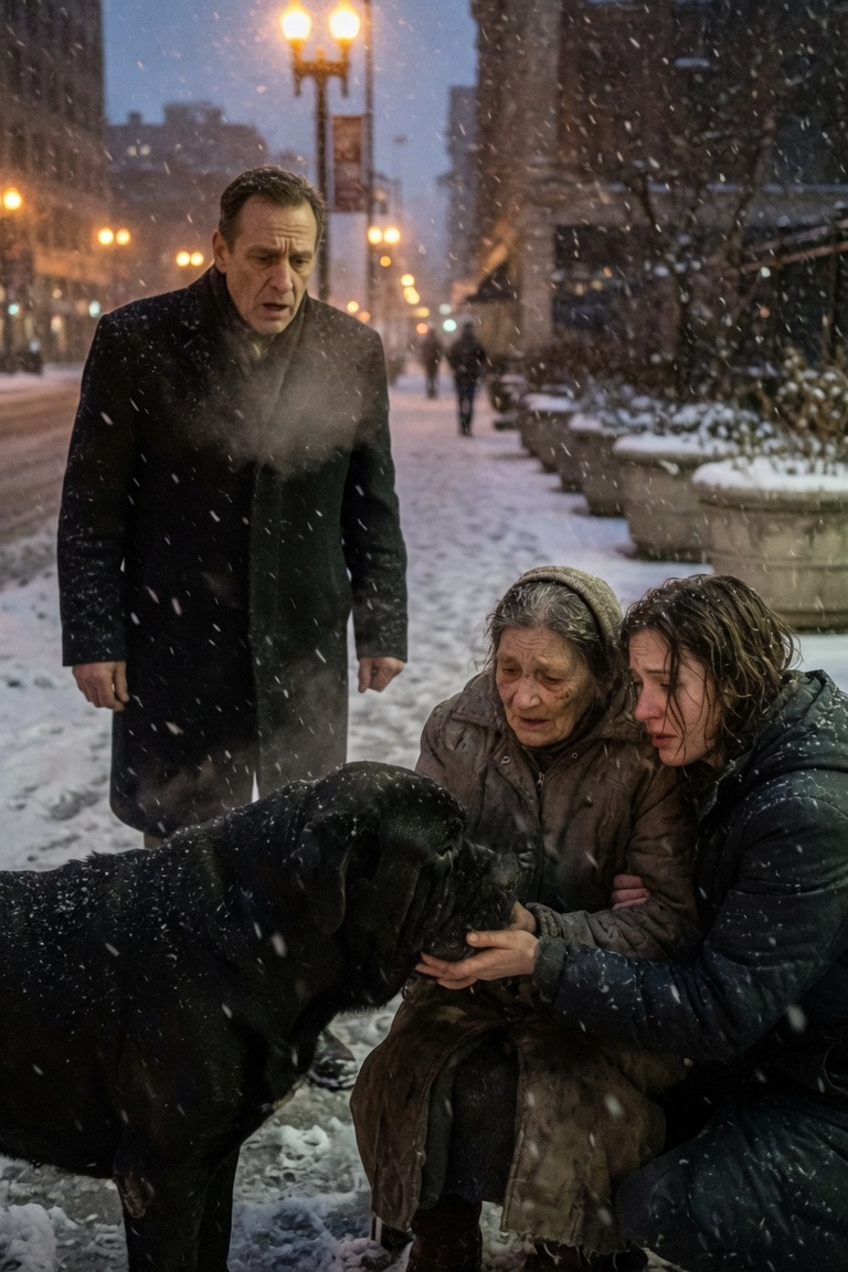 Il Boss Tornò a Casa Dopo Otto Anni—Ma Trovò Sua Madre Tremante Nella Neve Mentre Il Suo Cane Gli Rivelava Un Tradimento Inimmaginabile