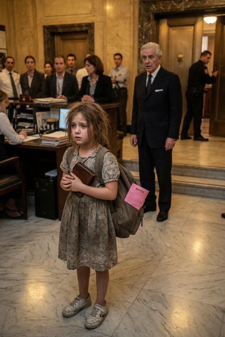 Una bambina restituì il portafoglio di un miliardario… ma il foglio rosa nel suo zaino gli fece ordinare di chiudere ogni porta