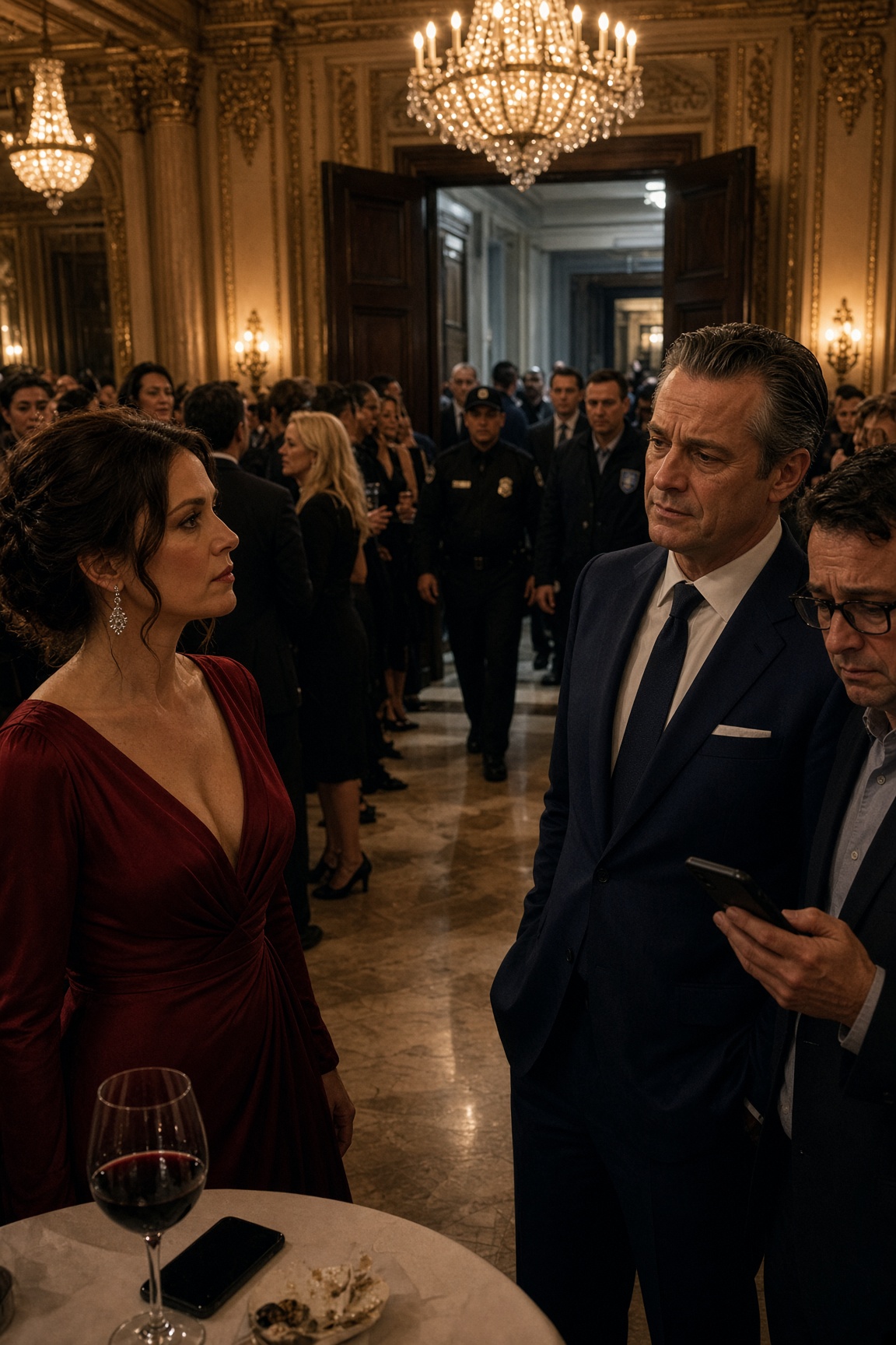 Donna elegante smaschera potente imprenditore