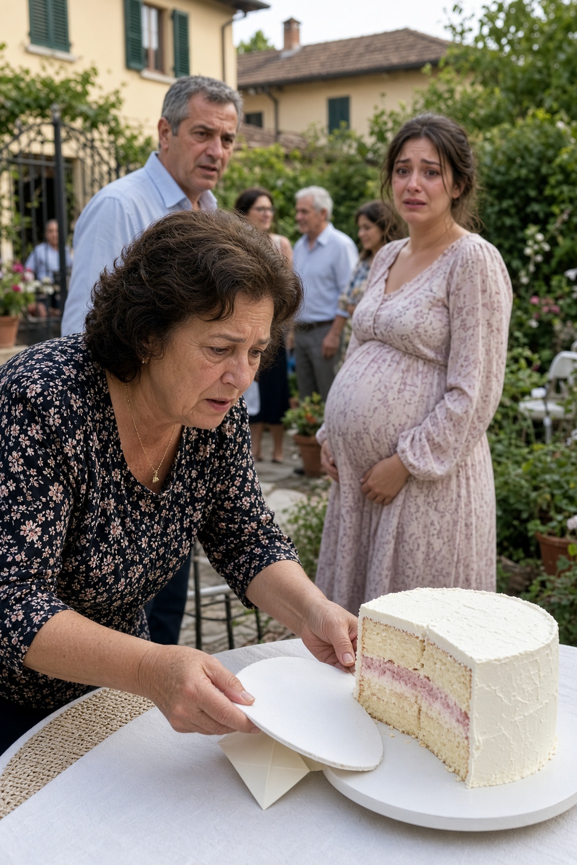 Mia figlia tagliò la torta del gender reveal e scoppiò a piangere, ma la pasticcera mi rivelò che suo marito aveva cambiato la busta