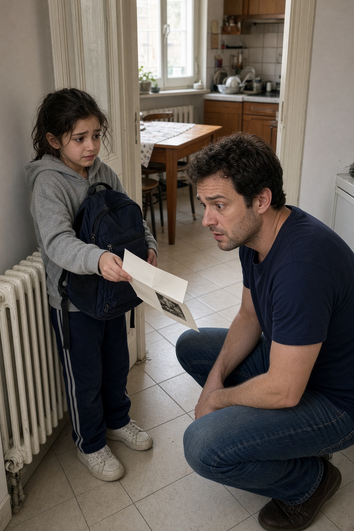 La figlia di 7 anni di mia moglie piangeva ogni volta che restavamo soli: poi mi chiamò papà e tirò fuori qualcosa dallo zaino