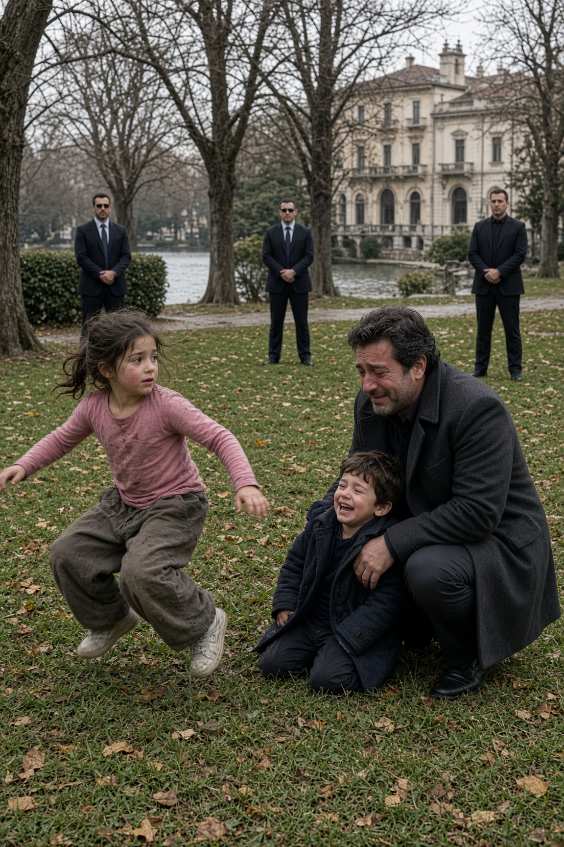 Bambina affamata consola figlio boss