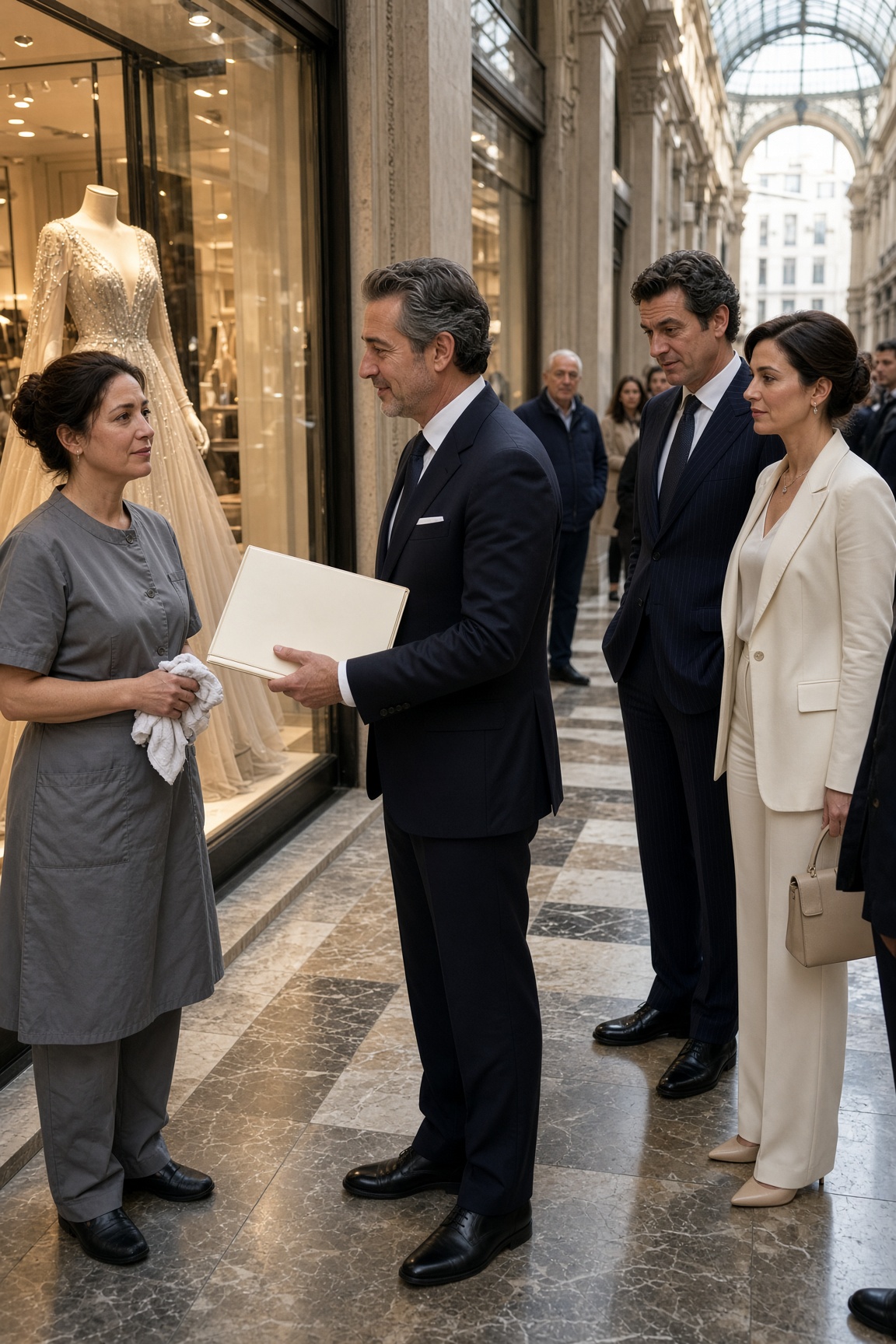 Derise la sua ex moglie davanti a una boutique di lusso, ma cinque minuti dopo l’intero centro commerciale rimase senza parole