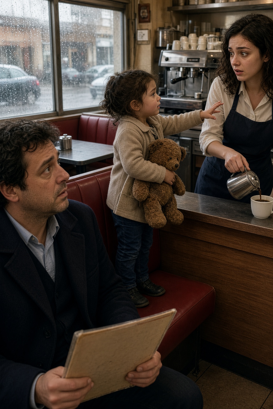 La figlia del miliardario indicò la cameriera: «Papà, la mamma è tornata!» Ma quando lui vide quel dettaglio sul suo volto, rimase senza parole