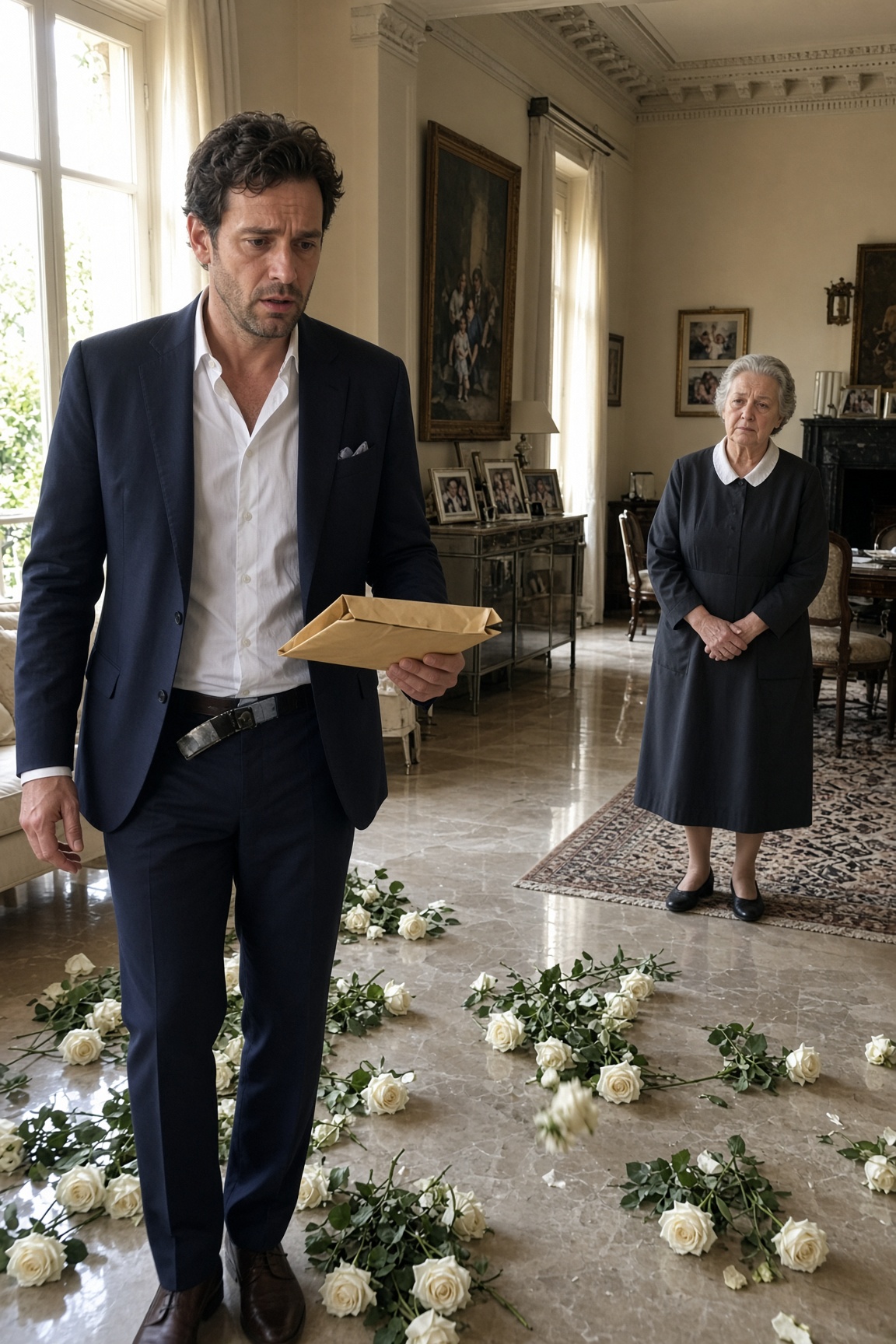 Tornò a casa con rose d’avorio dopo nove giorni con l’amante, ma sua moglie e il figlio appena nato erano spariti: la busta che lei gli aveva lasciato distrusse ogni sua certezza