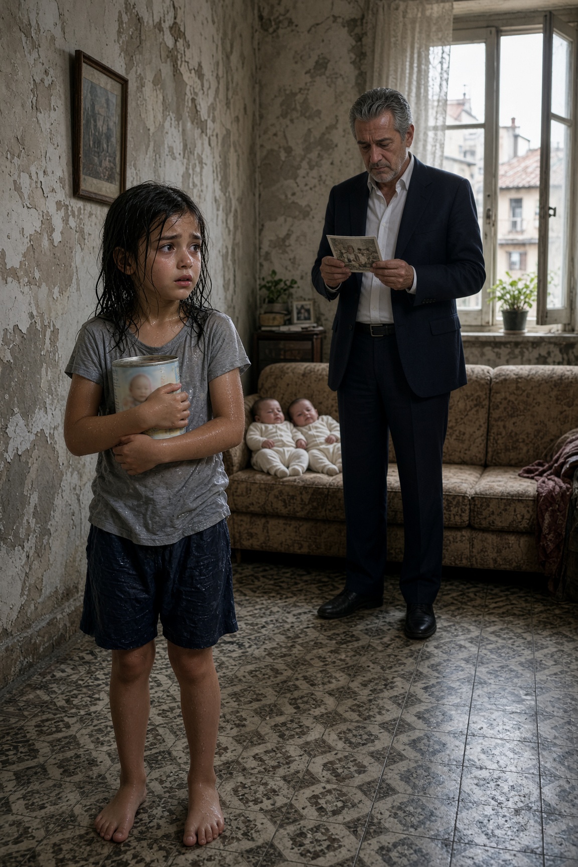 Una bambina supplicò sconosciuti per il latte dei suoi fratellini… ma il potente uomo che la seguì a casa riconobbe una fotografia dimenticata